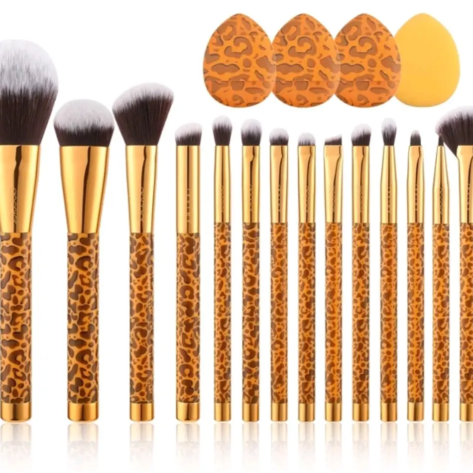Cheetah Girl Brush Cosmetic Makeup Lightweight Smooth Set