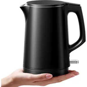 0.8L Electric Kettle, Small Electric Kettle with Double Wall Construction, 304 Stainless Steel Electric  Kettle for Business Trip, Portable Travel Kettle with Auto Shut-Off