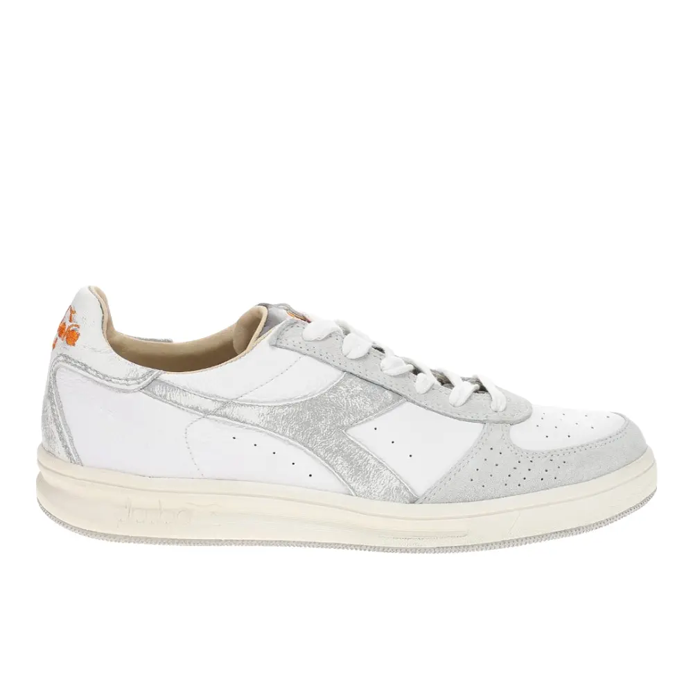 diadora Mens B.Elite Foro Used Italia Lace Up Sneakers Shoes Casual - White