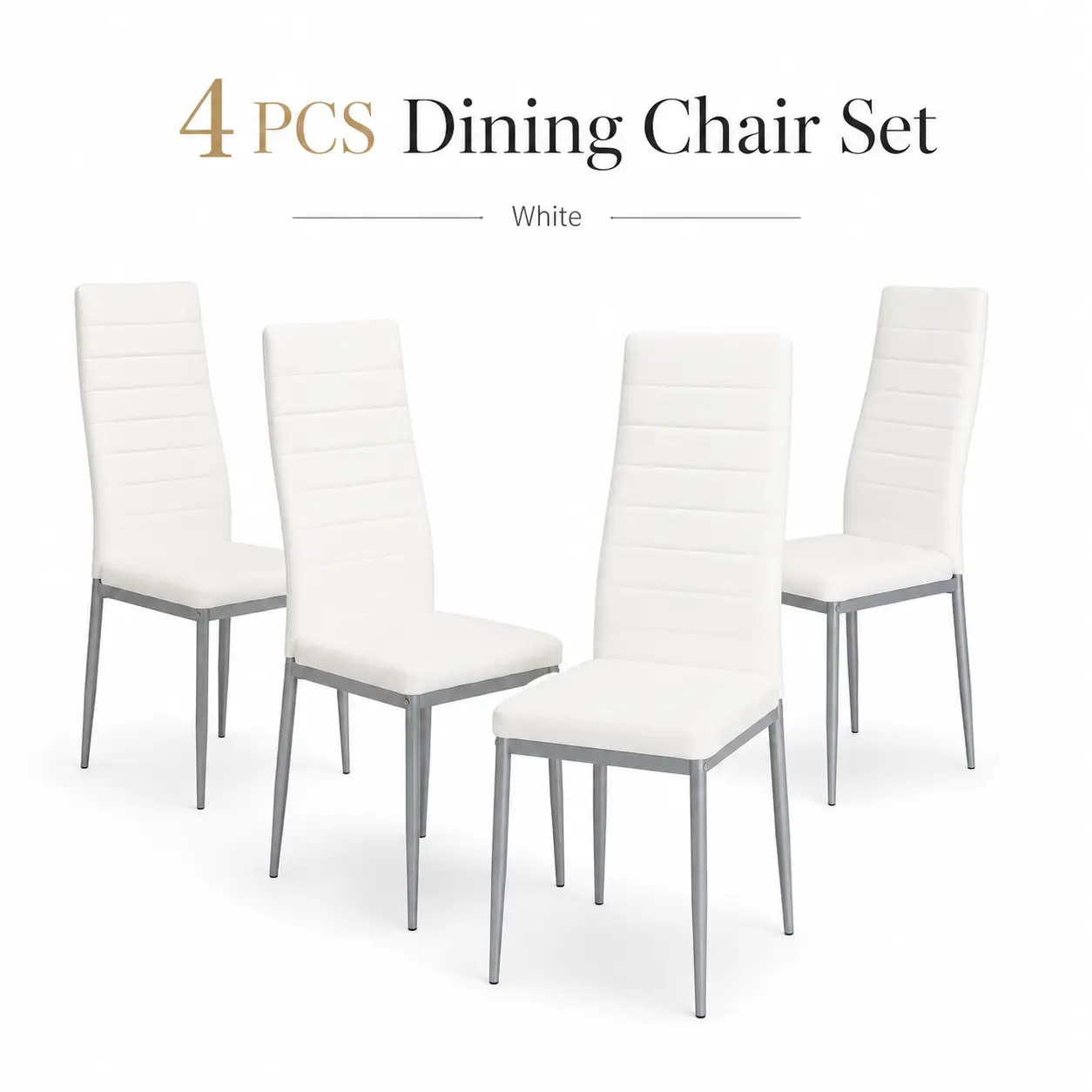 Italian Style Luxury Kitchen Chairs with Back Support, Upholstered Guest Chairs for Dining Room Hotel Restaurant