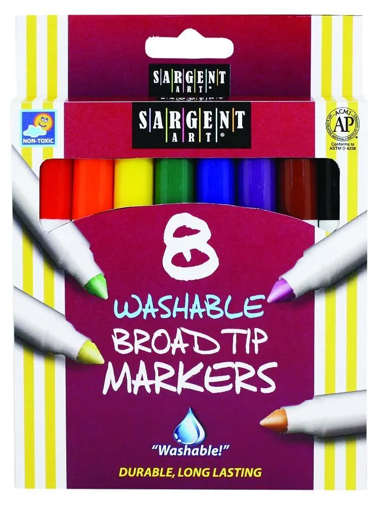 Sargent Art® Washable Felt Tip Markers (Broad tip) (Single Pack)