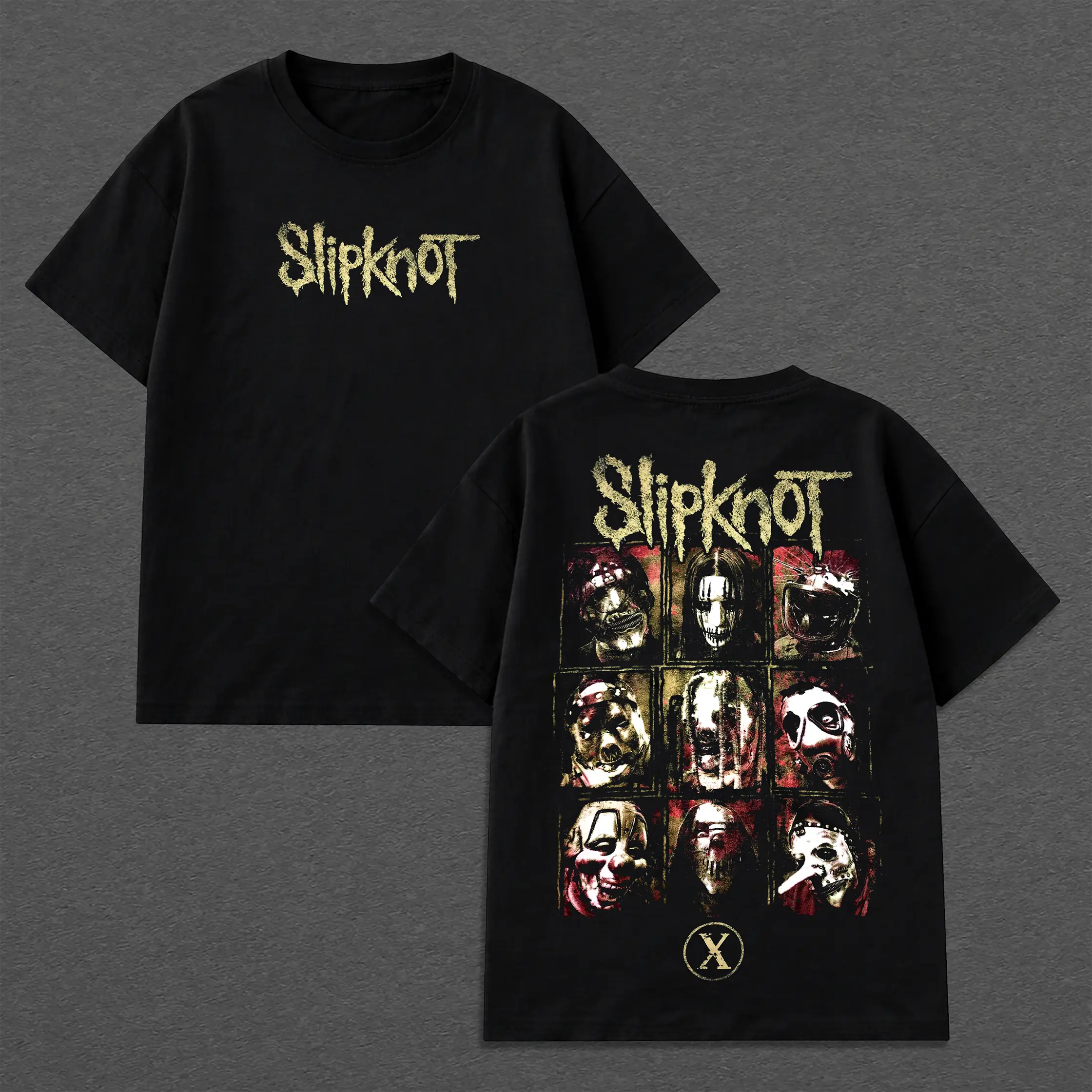 Slipknot Vintage Band Tee – Heavyweight Distressed Graphic Shirt 