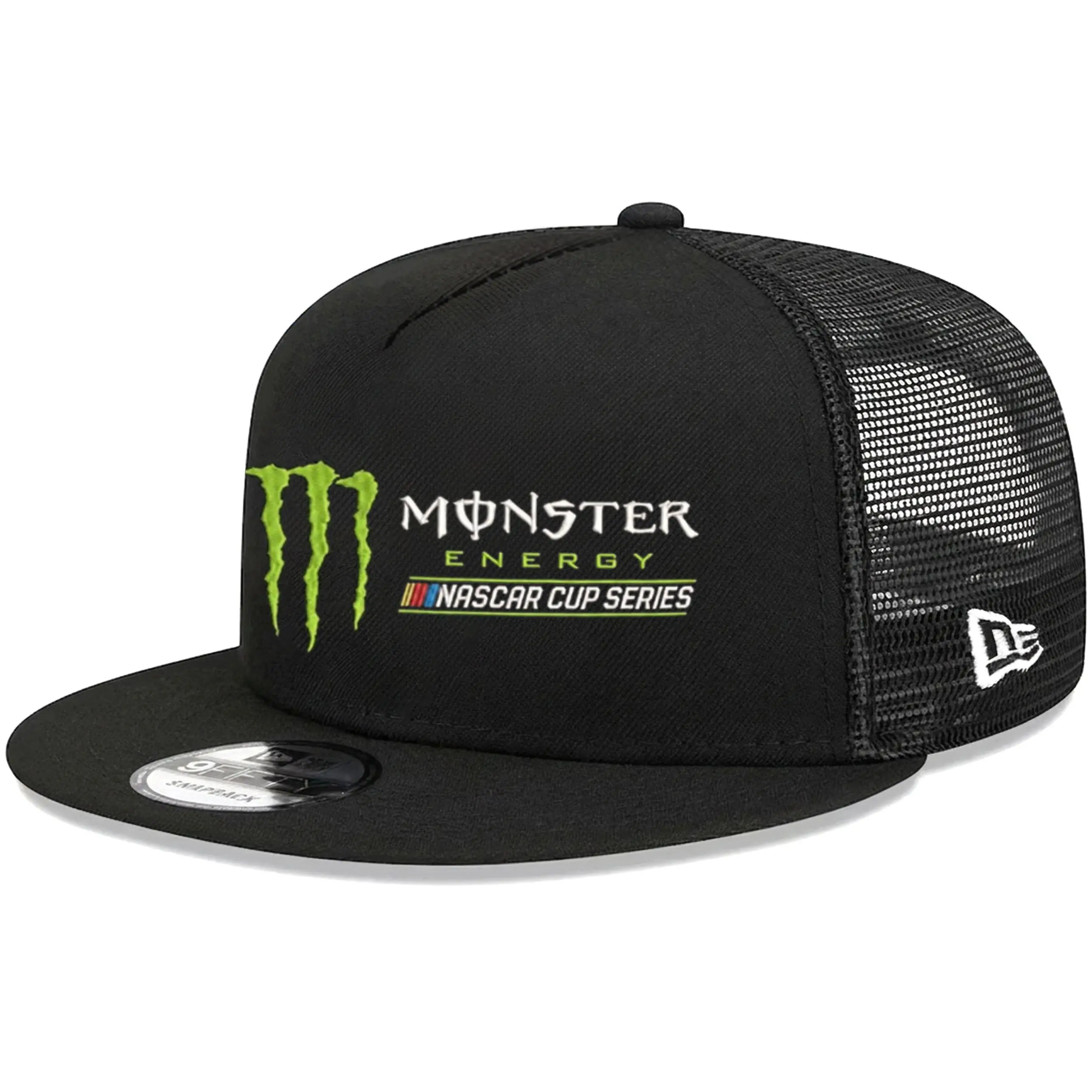 Energy Drink Style Hat, Green Claw Embroidered Racing Cap, Motorsport Trucker Hat, Black Mesh Back Snapback