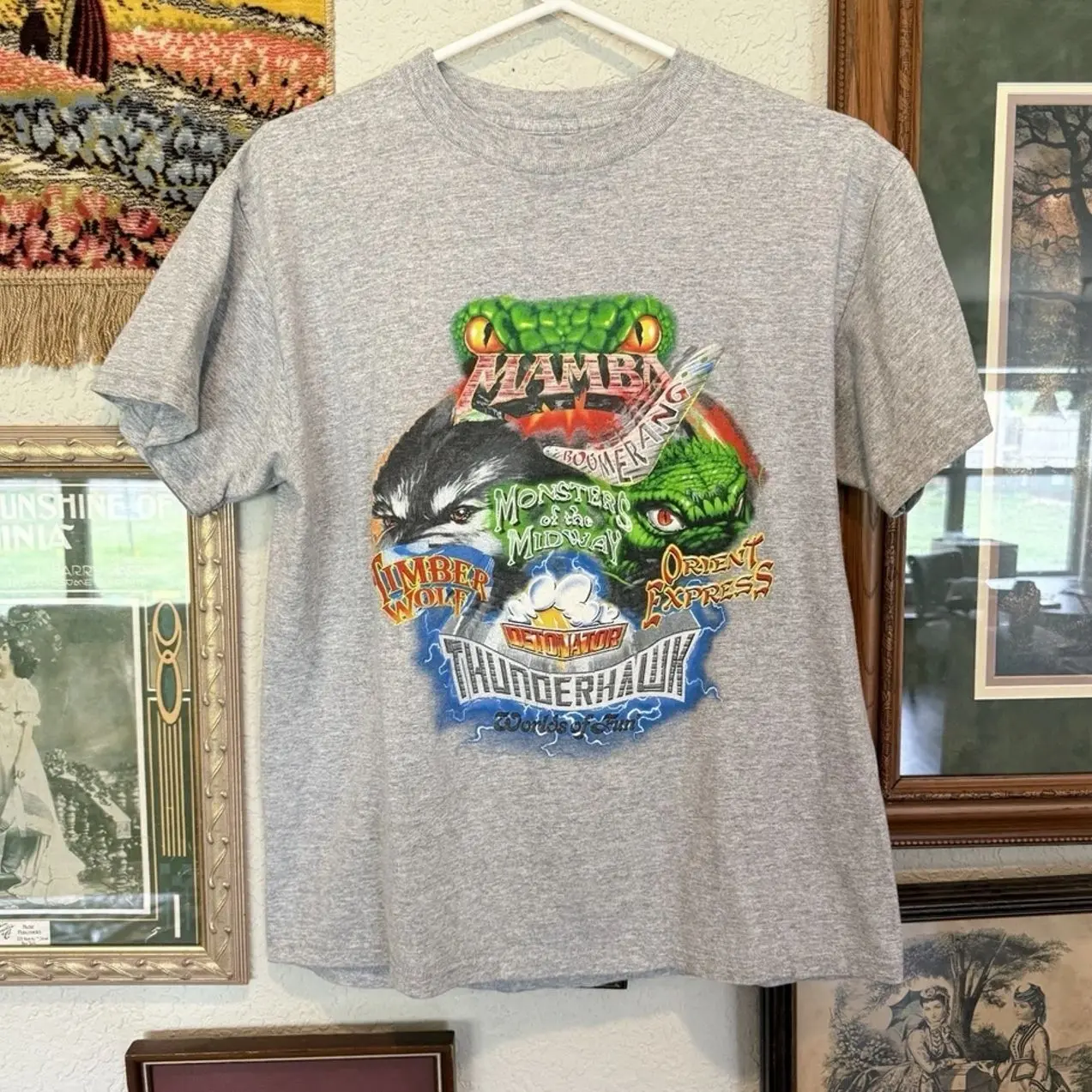 Vintage Mamba Roller Worlds Of Fun T-shirt All Size S to 5XL UR010 FREE SHIPPING Y