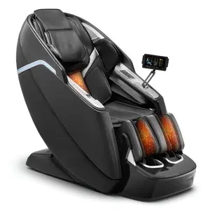 VEVOR Dual-Core 4D+3D Full Body Massage Chair, with Extended SL Track, Deep Yoga Stretch, Electric Extendable Footrest, TFT, AI Voice Control, Heat, Airbags, Armrest Controls, Wheels