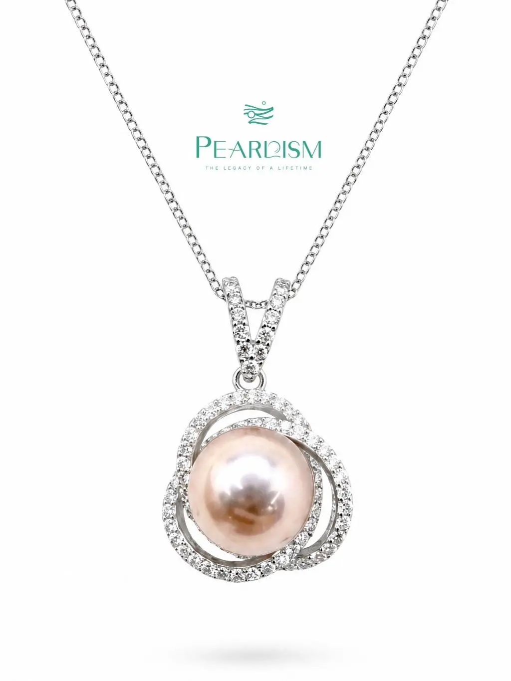 PEARLISM Fancy Design Edison Pearl Pendant Freshwater Seedless Pearl (9-10mm)（Free S925 Chain-AFEP008