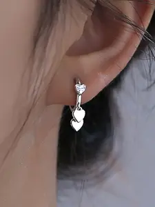 Women's Elegant Heart Design Hoop Earrings for Summer Outfits 2024, Trendy All-match Huggie Earrings, Stylish Vintage Jewelry for Women & Girls for Daily Decor, Lightweight Earring