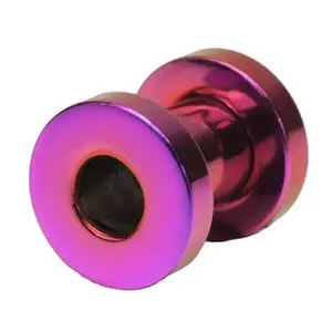 4 Gauge Purple Titanium Plated Flesh Tunnel