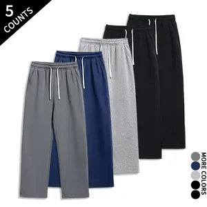 “5-Pack/5 Counts” High-Waisted Loose Athletic Pants, Breathable, No Restrictive Fit, Everyday Long Pants