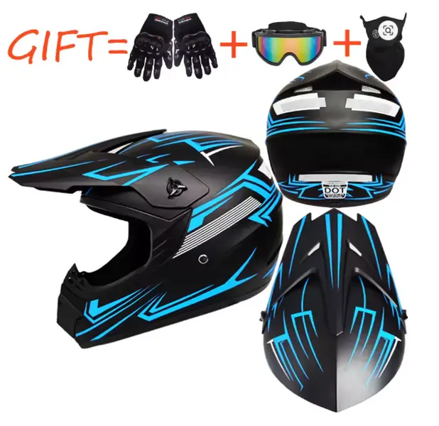 Teenagers, kids youth And Adult helmets Dirt Bike Helmet ATV Off-Road 4 Wheel Off-Road Vehicle Helmets with 4PCS Set，DOT standards summerwins,summerwins