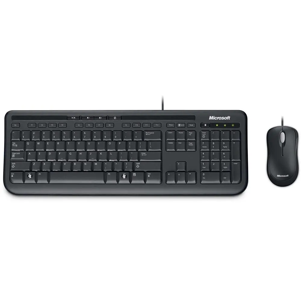 Microsoft Wired Desktop 600 Wired Set - USB Keyboard and Mouse, Input Device, Model APB-00005 (Spanish Layout)