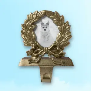 Wreath Picture Frame Christmas Stocking Holr Gold - Threshold ™   signed wh Studio McGee