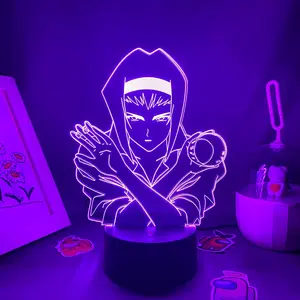 Cowboy Bebop Faye Valentine LED Lamp - 3D Night Lights for Kids Bedroom Bedside Decor