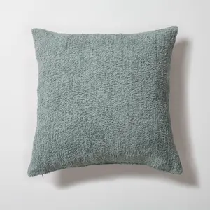 Teddy Throw Pillow - Soft Green Fabric, Rectangular Shape, Ideal for Home Decor