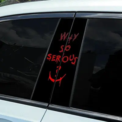 Why So Serious? 12 Inch Decal Sticker Batman Joker Dark Knight - Foto 2