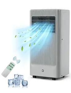 8000 BTU Portable Air Conditioner, 3-in-1 Remote Control AC with 24-Hour Timer, Cooling/Dehumidifying/Fan/Low Noise/Energy Efficient, Office Cooling up to 350 Sq. Ft. for Bedrooms, Offices, Gray