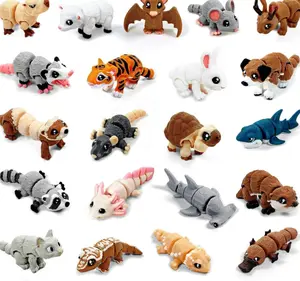 21 PCS 3D Printed Mini Animal Statues,With Movable Joints And Natural Colors,Cute Decoration For Home Office Desk,Ideal Gift For Mini Ornament Enthusiasts