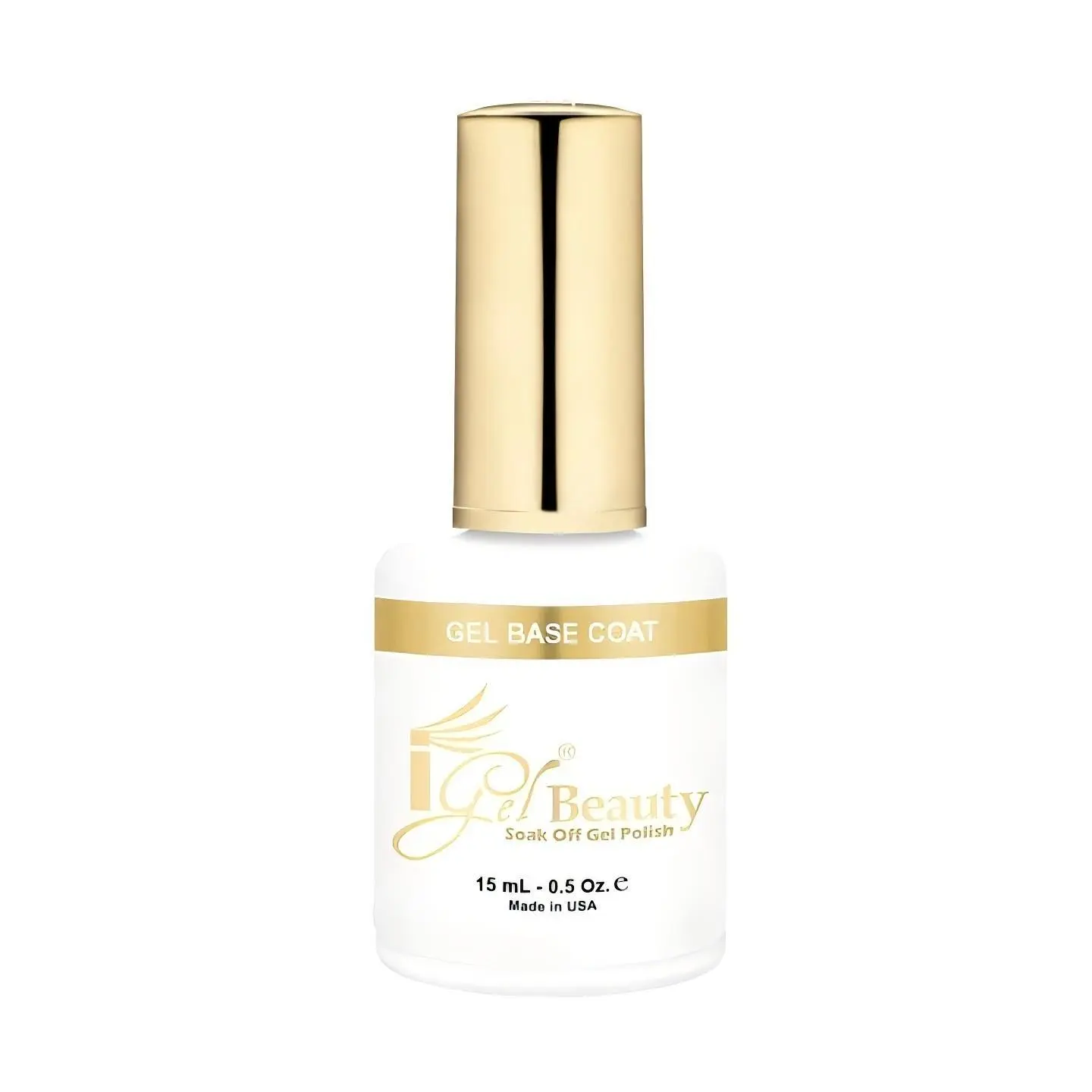 iGel Beauty Impeccable Soak-Off Gel Base Coat, Smooth Foundation for an Even Finish, Professional Nail Care for Gel Polish Art, 0.5 oz (15 mL), Gel Soak Off Base Coat