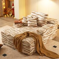 Brown Zebra Plush Corduroy