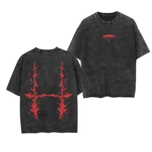 Womb Cursed Choso Jujutsu Kaisen Retro Vintage Washed Oversized Heavyweight Cotton Tee Unisex Crew Neck Soft Breathable Casual Streetwear Tops For Men Women Anime Fan Gift Daily Urban Outfit Hip Hop Fashion