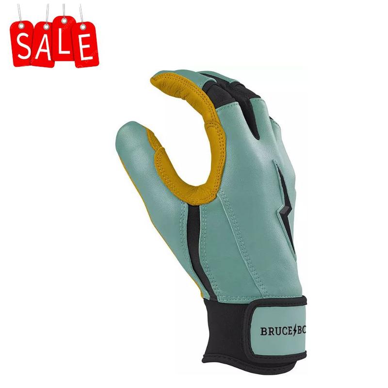 Men's Bear Series Short Cuff Batting Gloves-Liberty Green, durable grip lightweight breathable material enhanced control comfortable fit for baseball softball training games