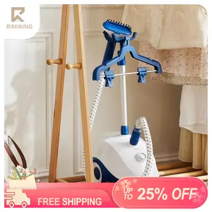 RIMIKING Standing Garment Steamer for Clothes, 1500W Power, Quick Heat-Up, 55 Minutes of Continuous Steaming, Removable Brush, Double Steam Hose with Extra Metal Springs, Versatile Use,Easy Mobility,  EAM-GTJ-GS70
