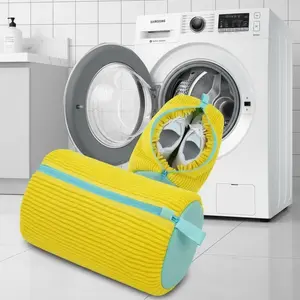 Washing Machine Shoe Bag, Reusable Laundry Shoe Wash Bag with Zipper, Durable Protective Mesh Bag for Shoes, Home Laundry Organizer, 1PC