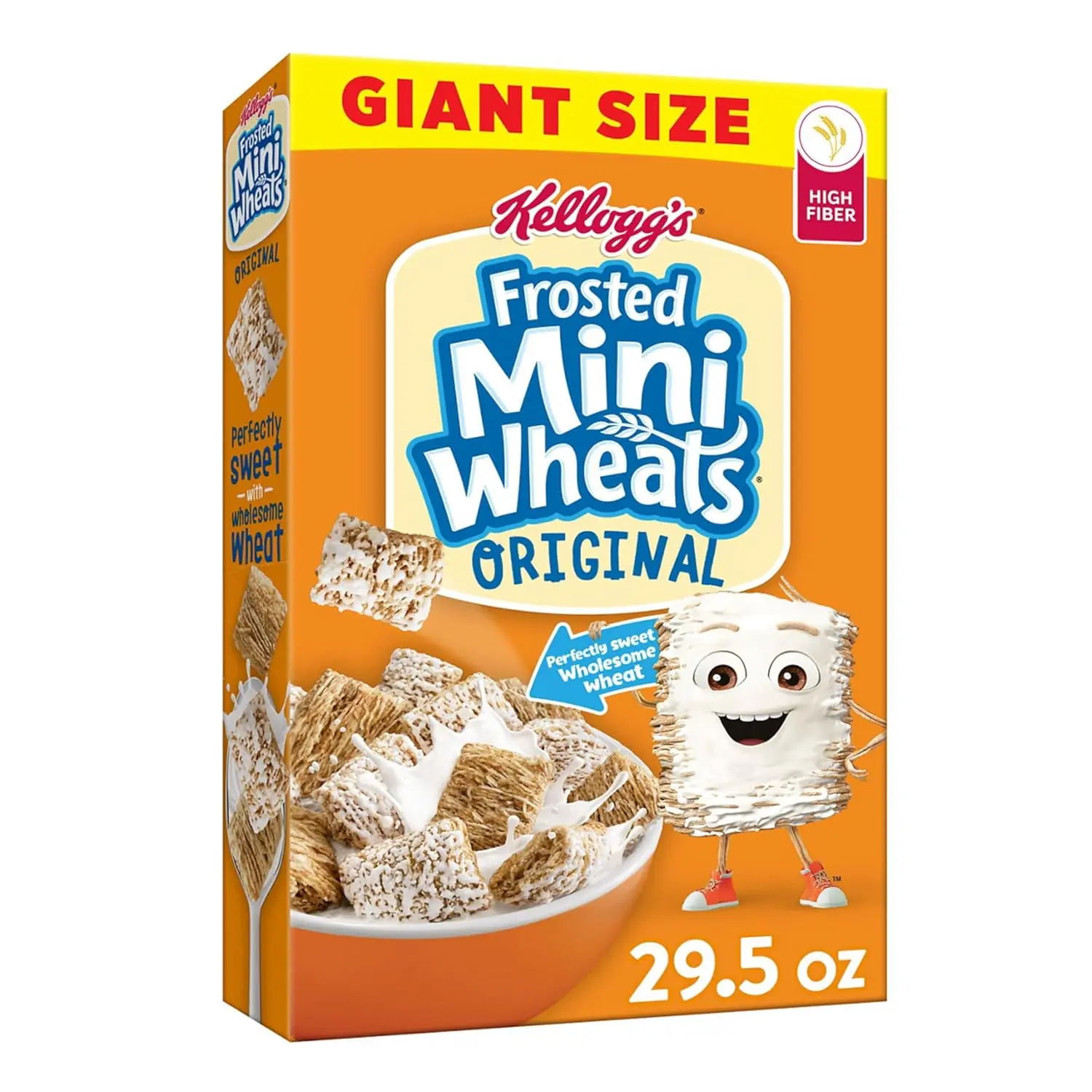 Kellogg's Frosted Mini-Wheats Breakfast Cereal, Kids Family Breakfast, Giant Size, Original, 29.5oz Box (1 Box)
