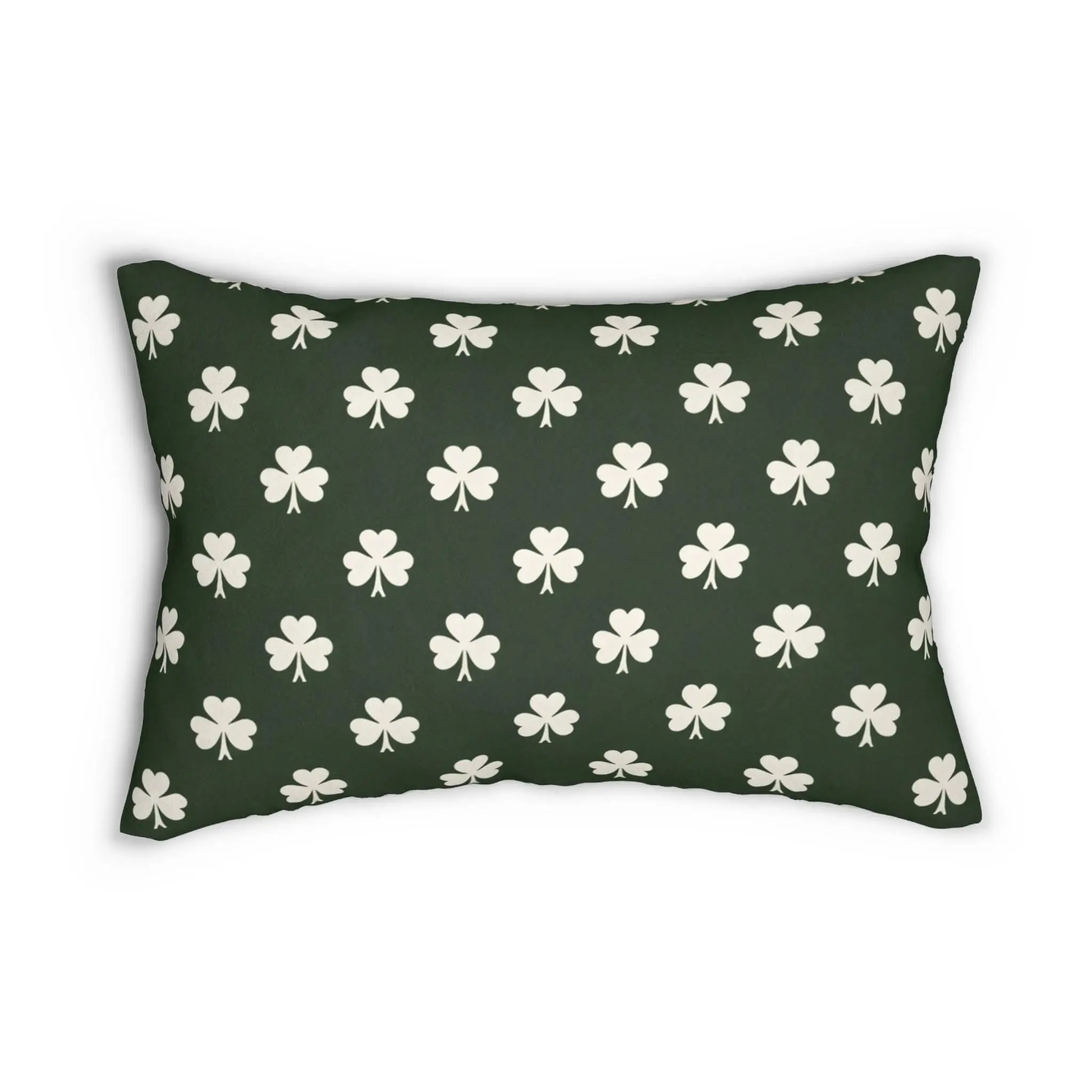 Shamrocks Throw Lumbar Pillow. Great  for Saint Patrick Day. Lucky Pillow