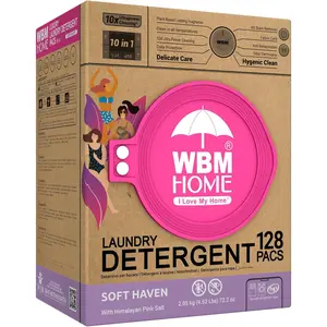 WBM Home Laundry Pods, Total 128 Count| Specially Designed for Undergarments With Soft Heaven Fragrance| Laundry Detergent Pods Formulated With Plant-Based Formula and Gentle Stain Remover