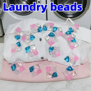 600g bucketed five-in-one laundry detergent pods, concentrated active ingredients, deep cleaning and stain removal capabilities, water-soluble outer film, low-foaming and easy to rinse, long-lasting fresh fragrance,
