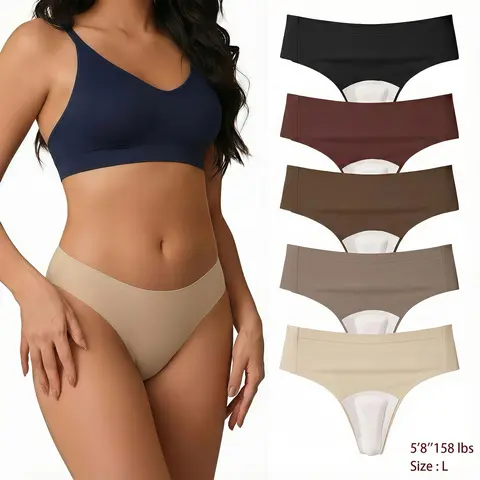 [Clearance Sale] Women's Seamless Anti-Chafe Thongs Panties, Invisible No-Show Underwear for Tight Clothing, Nylon-Elastane High Stretch Fabric, Hand Wash Only, Soft-Lined Front for Discreet Camel-Toe Prevention, Lightweight Comfort