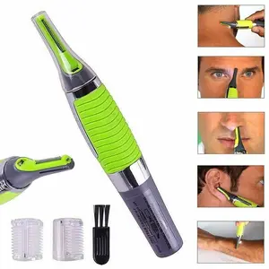 New Men Nose Ear Face Neck Eyebrow Hair Mustache Beard Trimmer Shaver Clipper Green
