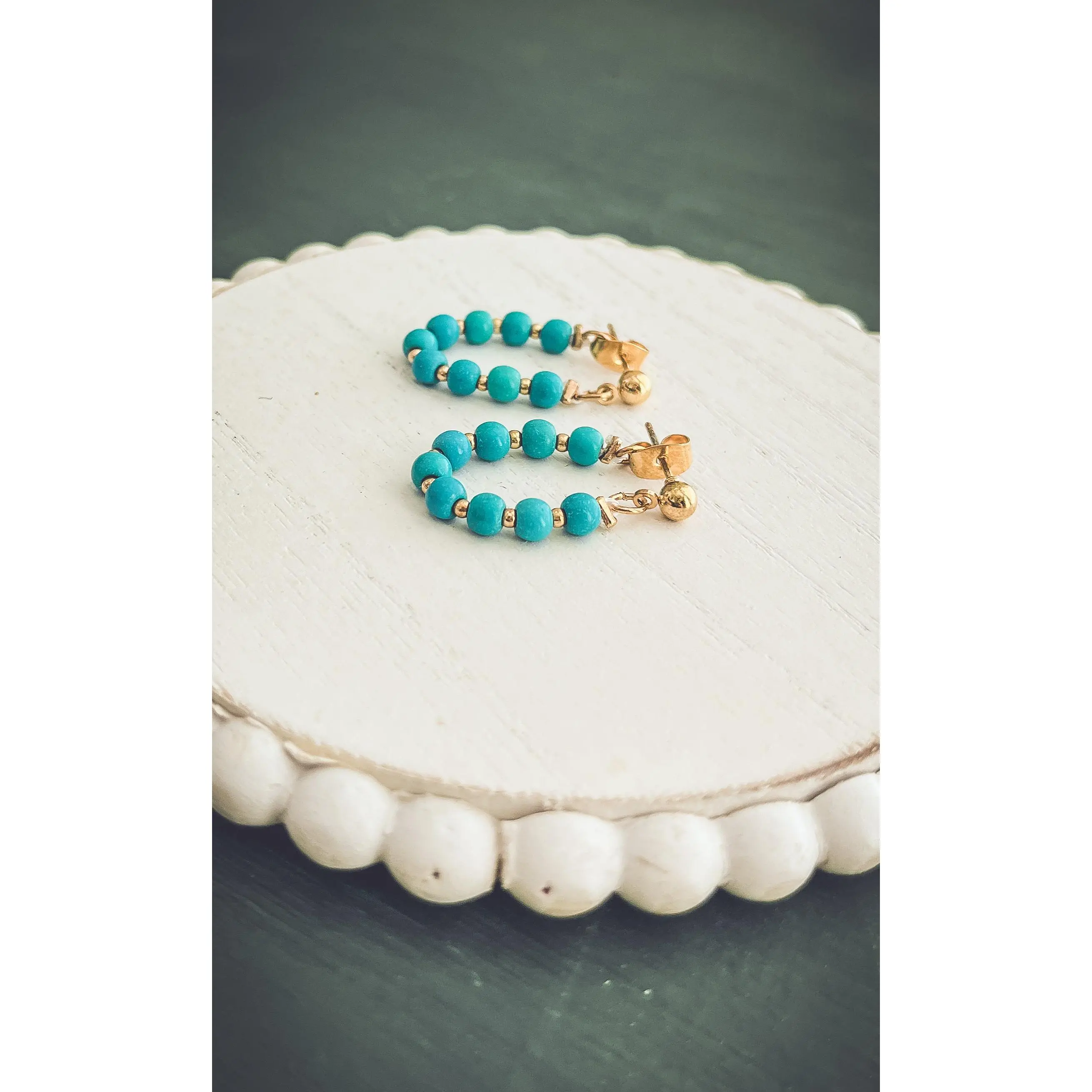 Beautiful Turquoise Hoops Beautiful Turquoise Hoops