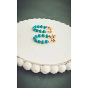 Beautiful Turquoise Hoops