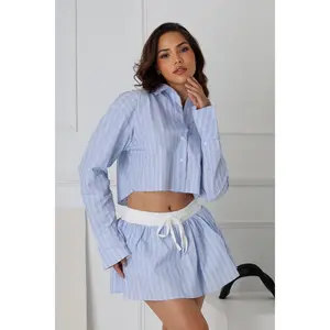 Ponyo Pinstripe Poplin Shirt Top