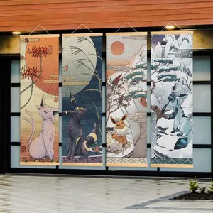 Wooden Hanging Banner, 4 Counts/set Cute Retro Fairy Girl Room Poster, Fun Pet Decoration, Modern Art Fashion Decoration, Office Poster, Room Poster, Ornaments, Vintage Wall Art, Wooden Wall Art