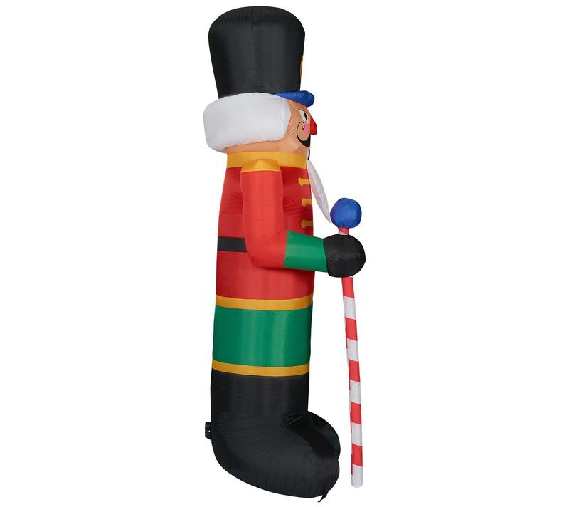 Fraser Hill Farm 10-Ft. Tall Traditional Nutcraker, Outdoor B