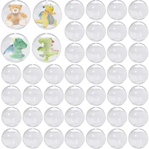 320 Pcs 2 Inch Empty Round Clear Plastic Gumball Vending Machine Capsules Small Toy Containers for Prizes Party Favors Supplies
