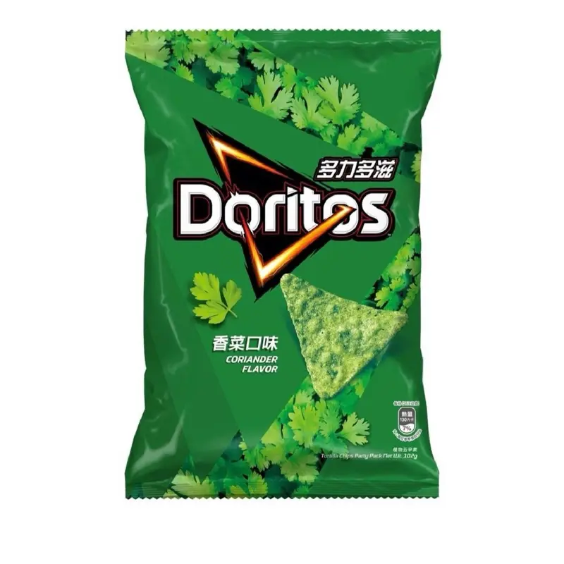 Crispy Doritos Coriander Cilantro Flavor Chips, 1 Bag (3.6 oz) – Taiwanese Snack Food, Crisps & Puffed Snacks