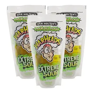 Van Holten's Warheads Extreme Sour Pickle Pack Of 3!!!
