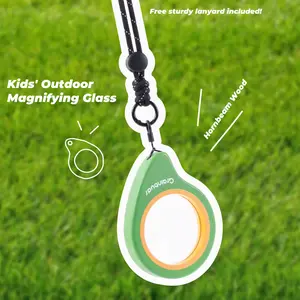 Kids' Outdoor Magnifying Glass,HornbeamWood,Free sturdy lanyard included!HD Clarity Lens Adjustable Lanyard Explorer Tool for Kids 3-12