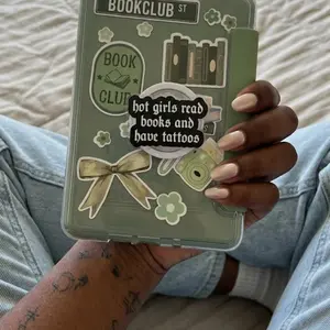 Hot Girls Read Books And Have Tattoos Grip Kindle, Magnetic Book Lover Phone Grip, Cute Reading Accessory For Kindle Users, Fun Reader Gift For Women