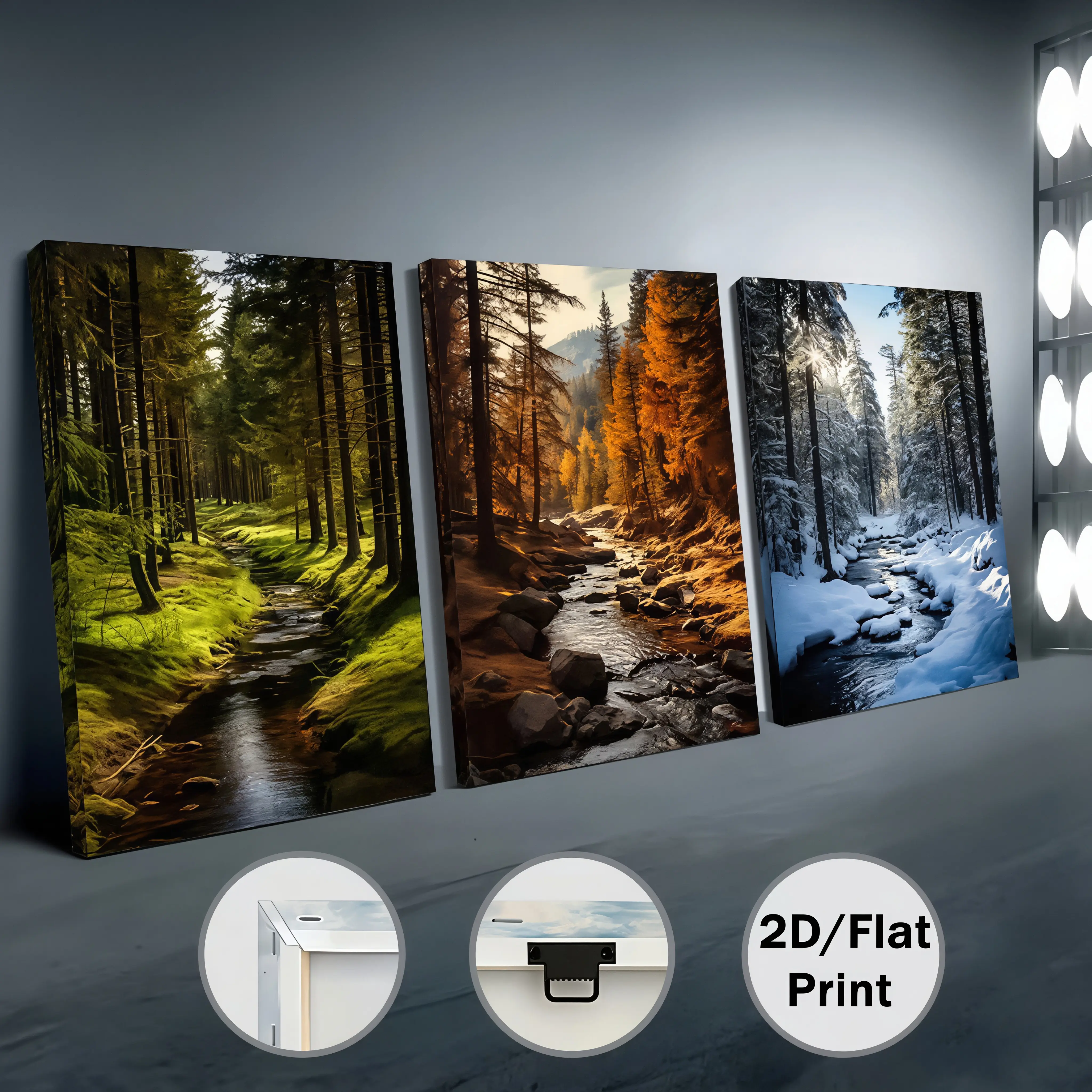 3PCS  frameless canvas wall art, modern landscape.HD Printed Geometric Artwork, House Decor for Living Room, Bedroom, Housewarming Gift, Modern Home Decor