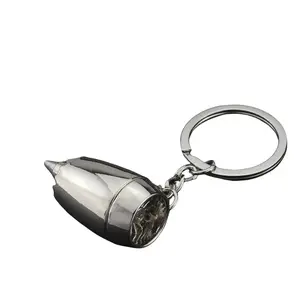 Hanging Pendant Car Keychain Key Ring Jet Airplane Plane Turbine Engine Shape