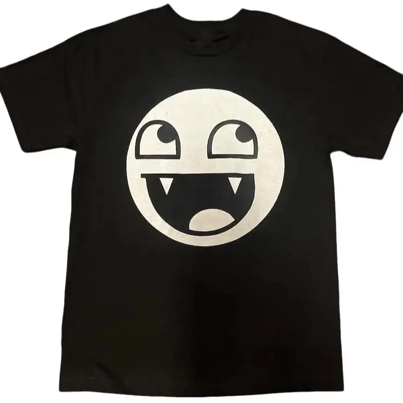 Epic Face Vampire T Shirt, Grunge Y2K Emo Goth Roblox, Funny Meme Hot Topic Invader Zim Domo Kun Gains Parody, Unisex Crewneck Tee Menswear Man