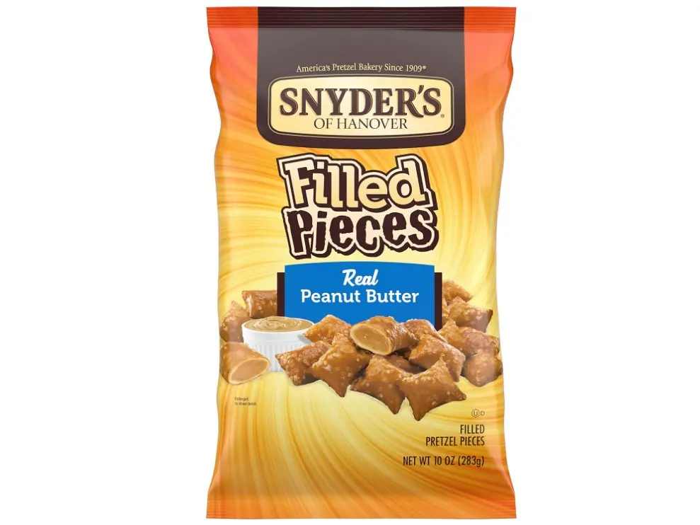 Snyder's of Hanover Pretzels Pieces, Peanut Butter Filled, 10 Ounce Bag
