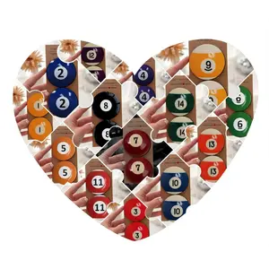 15 Pairs Billiard Pattern Car Coasters, Elegant Packaging, Durable Dustproof Mats, Perfect Gift for Pool Enthusiasts, Decorative Auto Accessories