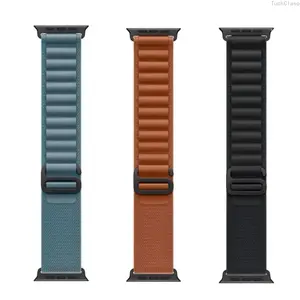 Nylon Strap Compatible with Apple Watch Ultra Band 49mm 46mm 45mm 44mm 42mm for Men Women, Nylon Solo Loop Replacement Strap for Apple Watch Wearable Accessories