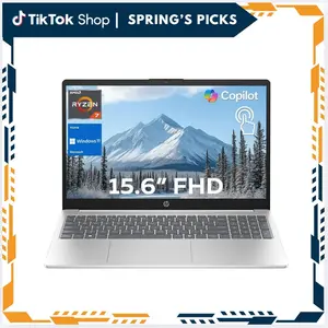HP Touchscreen Laptop, 15.6" HD Display, AMD Ryzen 7 7730U Processing for Multitasking, Up to 32GB RAM & 2TB SSD, Wi-Fi 6, Webcam, Windows 11 Home, Silver